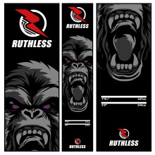 RUTHLESS Darts Mat | Heavy Duty Non Slip Durable Carpet Dart Mat for Floor Black (Gorilla)