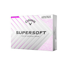 Callaway Golf Supersoft Golf Ball 2025, Splatter Pink