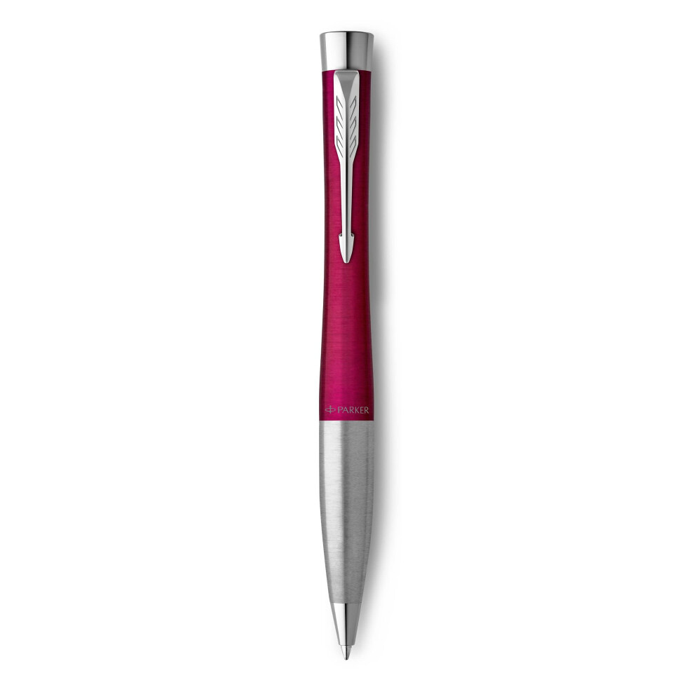 Parker Urban Twist Ballpoint Pen | Vibrant With Chrome Trim | Medium Point Ink Refill | Gift Box Magenta/Blue