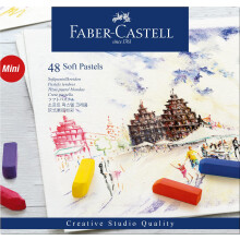 Faber-Castell Creative Studio Soft Pastels Mini, Multicoloured, Cardboard Wallet Of 48, For Art, Craft, Drawing, Sketching, Home, School, University,