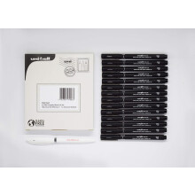 uni-ball Uni Pin Black Fineliners. Premium Assorted Nib Sizes + One Gel Pen For Precise Sketch, Handwriting & Technical Drawing. Permanent Fade and