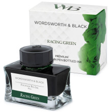 Wordsworth and Black Fountain Pen Ink Bottle (50 ml) Premium Luxury Edition, [Racing Green] Fountain Pens Bottled Ink; Classic Designed Bottle Smooth