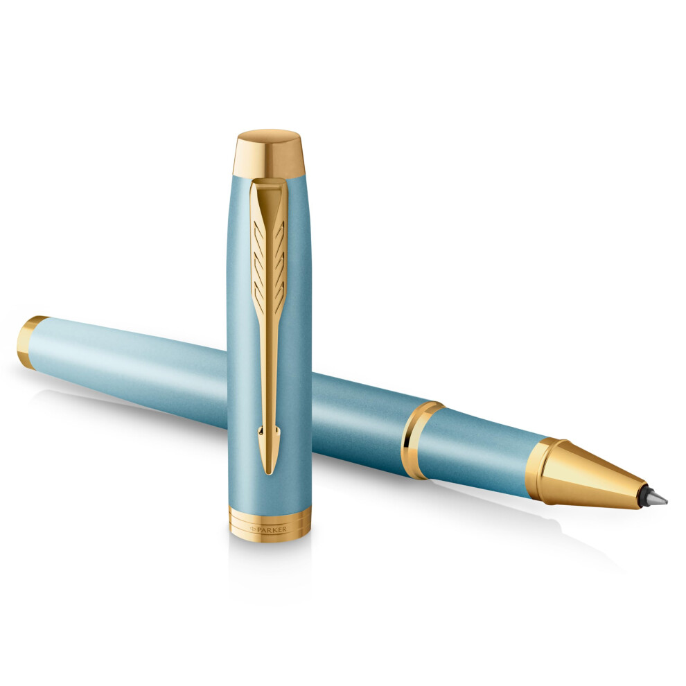 Parker Im Writing Rituals Rollerball Pen | Finish With Gradient | Trims | Fine Point | Black Ink | Gift Box Turquoise/Green/Gold