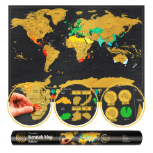 Luckies - Scratch Map | Travel Map & Scratch Off World Maps | X-Large Scratching Off World Maps | Travel Deluxe