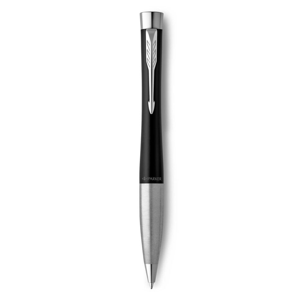 Parker Urban Twist Ballpoint Pen | Muted With Chrome Trim | Medium Point Ink Refill | Gift Box Black/Blue