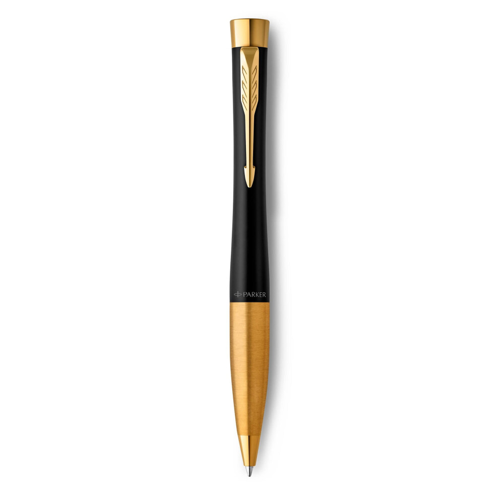 Parker Urban Twist Ballpoint Pen | Muted With Trim | Medium Point Ink Refill | Gift Box Black/Gold/Blue