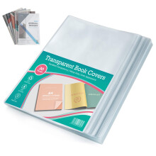 30Pcs A4 Clear Book Cover Thicker Exercise Books Covers Film Transparent Plastic Workbooks Jacket Cover