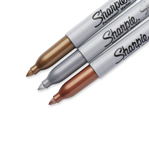 Sharpie Sharpie Metallic Permanent Markers - Fine Point - Silver - Pack of 6 2