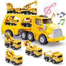 EUTOYZ Toys for 2 3 Year Old Boy, Toy Cars Construction Toy for 2-6 Year Old Boy Toy Age 1-6 Digger Truck Toy Birthday Easter Gifts for 1-6 Year Olds