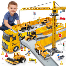 Construction Toys For 3-7 Year Old Boys Construction Truck Toys Set Toddler Car Truck Toys Digger Toys - Crane Excavator Dump Trucks, Construction