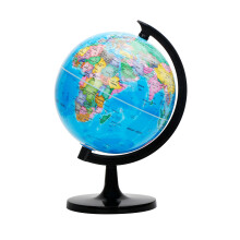 EXERZ 20cm World Globe - Educational Geographic - Political Map - Self Assembled School Globe - 20cm Diameter
