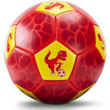 hahaland Size 3 Football Gifts for Toddler Boys Kids with Hand Pump Mesh Bag, Dinosaur Football Training Balls Outdoor Toys for 2 3 4 5 6 7 Year Old