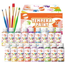 BLOT Washable Tempera Paint for Kids 18 Colors Kids Poster Paints Non Toxic with Metallic Fluorescent Glitter Colors for Toddlers Children Kids
