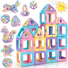 Lovchil Toys for 2 Year Old Girls Magnetic Building Blocks, Magnetic Tiles Building Construction Set STEM Montessori Toys, Preschool Toys for 3 4 5 6