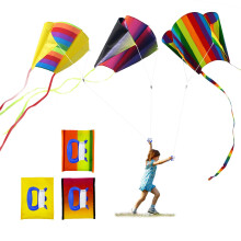 TSHAOUN 3 Pieces Pocket Kite For Children, Rainbow Kite Kids Adult Colorful Pocket Kite with Long Tail, Easy Flyer Kite, Beach Game Outdoor Activities