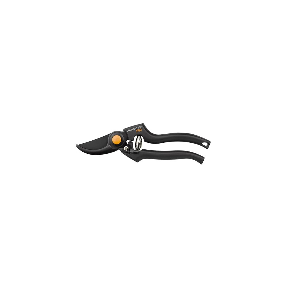 Fiskars Pro Pruner P90, Cutting diameter: 2.6 cm, Steel blades with non-stick coating, Length: 22.5 cm, Black/Orange, 1001530