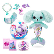 Pets Alive Furmaids by ZURU Mermaid Plush Interactive Lights Sounds Girls Toy (Green Puppy)
