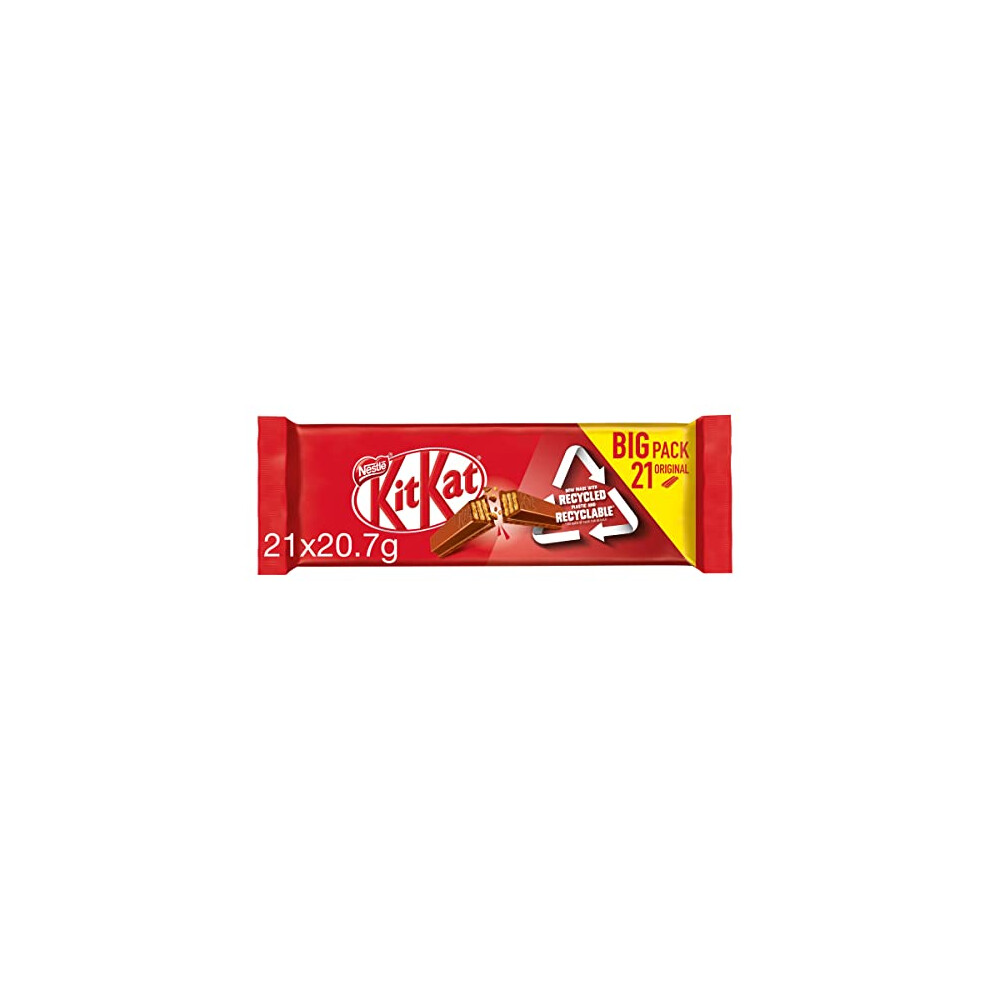 Kitkat Milk 2 Finger Chocolate Biscuit Bars Multipack, 21 X 20.7 G