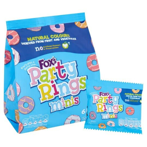 Fox's Party Rings Minis, 6 x 21g 1