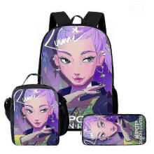 (A12) Kpop Demon Hunters Backpack Huntrix K-pop Demon Hunters School Bag Mochila Pencil Case Set
