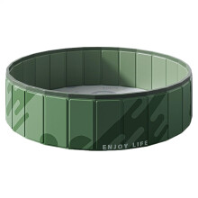 Dog Pool 100cm Non-Slip Portable Foldable Bathing Pool for Dogs, Cats, and Kids - No Inflation Required Green