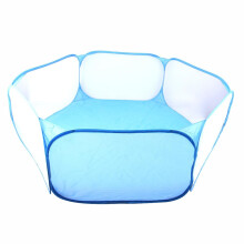 Children's Fence Tent Toy Hexagonal Foldable Pet Playpen for Indoor Outdoor Use, Blue, Lightweight, Portable