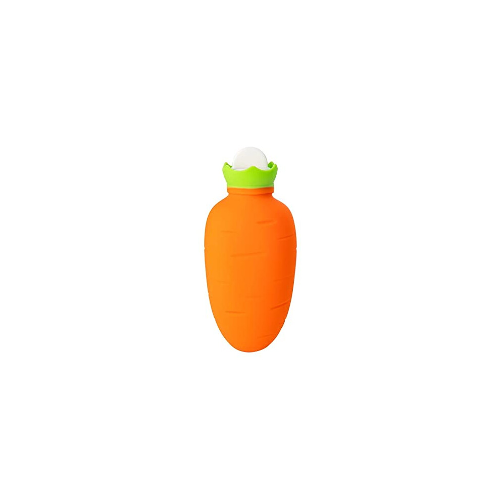 Silicone Hot Water Bag, Cute Radish Design, Winter Hand Warmer, Microwave Safe, Available in White, Green, and Orange