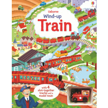 Wind-up Train: A Book and Toy set with a Steam Train Adventure Through Cities, Mountains, and Rivers, and a Visit to a Train Museum