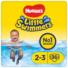 Huggies Little Swimmers, Swim Nappies - Size 2-3, 36 Pants -