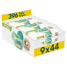 Pampers Harmonie Coco Baby Wipes Plastic Free 9 Packs of 44,