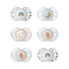 Tommee Tippee Nighttime Soothers, 18-36m, 6 Pack, Glow in Th