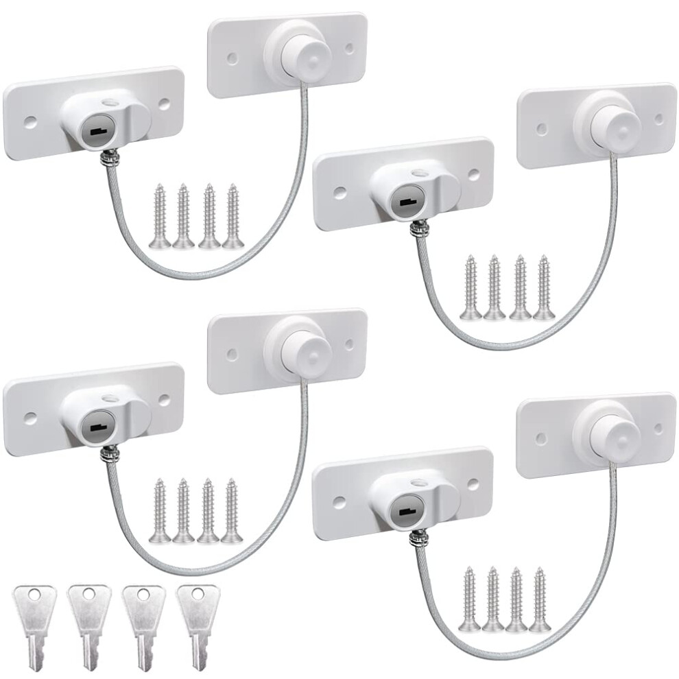 4 Pack Window Restrictors For Upvc Windows, Safety Locks Wit Mivitoom