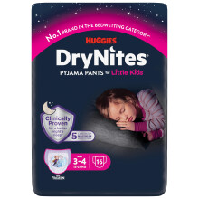 HUGGIES DryNites Pyjama Pants, Girl's 3-4 Years (12-21KG), 6