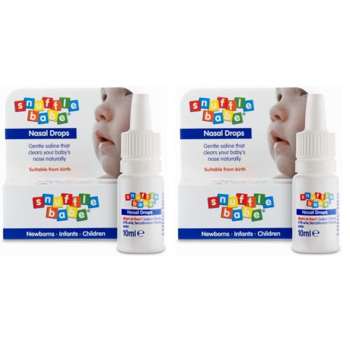 Snufflebabe Saline Nasal Drops – Suitable from Birth – Insta