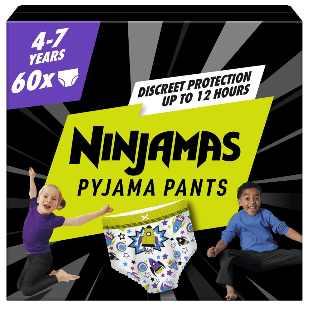 Pampers Ninjamas Pyjama Pants Unisex Spaceships, 4-7 Years,-image-OPC-PK66V8J-NEW