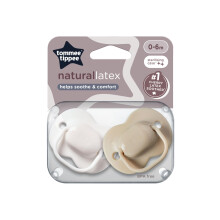 Tommee Tippee Cherry Latex Dummies, 0-6 Months, Pack of 2 Du