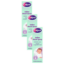 Calpol Saline Congestion Relief Nasal Spray, 15ml (Pack of 3