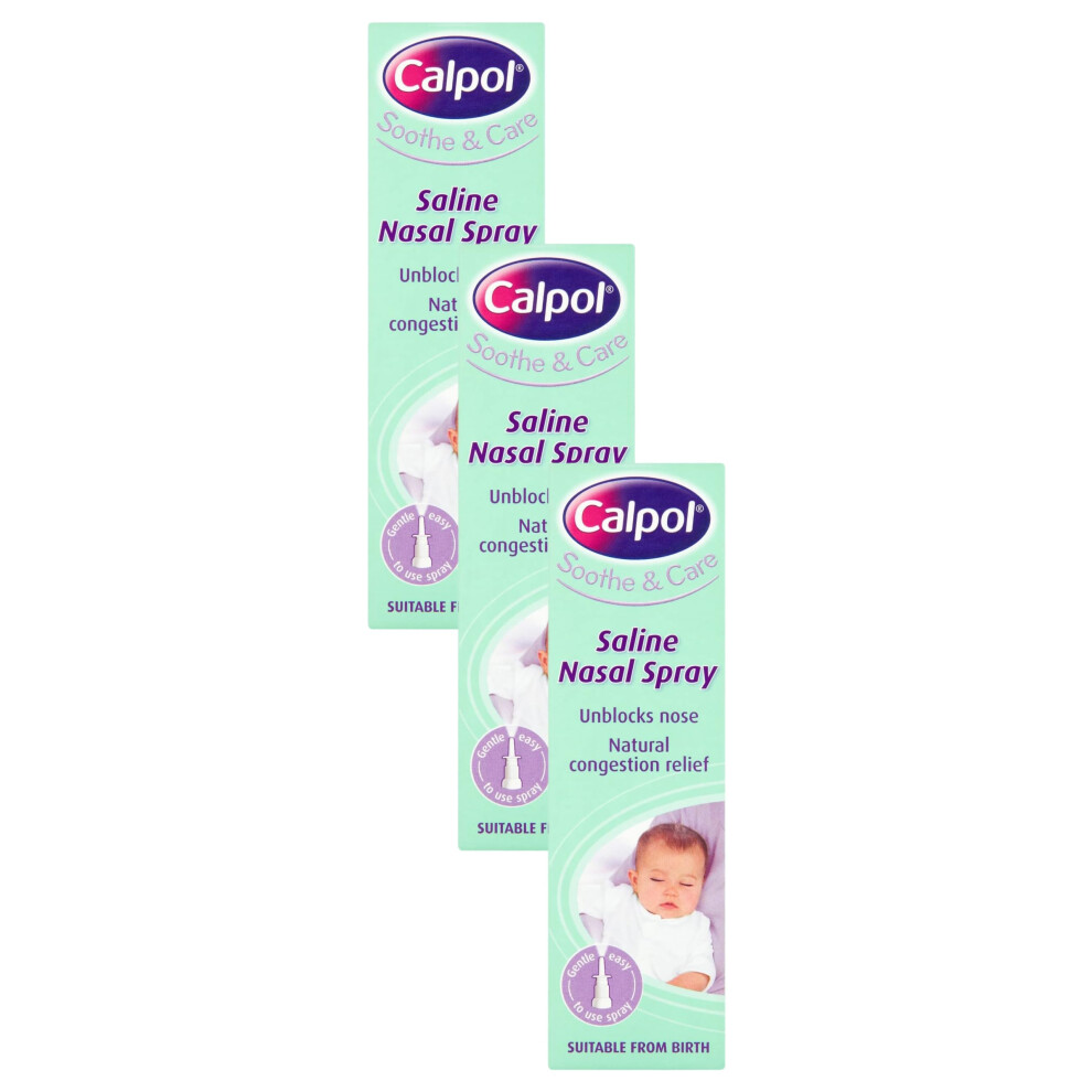 Calpol Saline Congestion Relief Nasal Spray, 15Ml (Pack Of 3