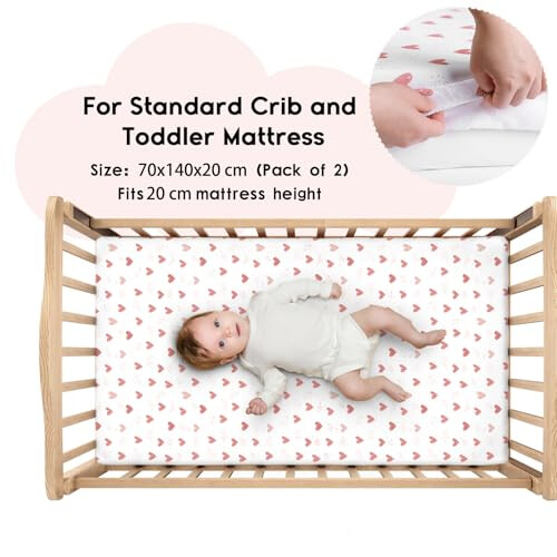 Yoofoss Cot Bed Sheets Fitted for Boys Grils Soft Baby Cot S 1