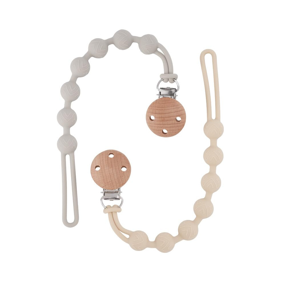 Eyogo Dummy Clip For Baby Boys And Girls, One Piece Pacifier Clips