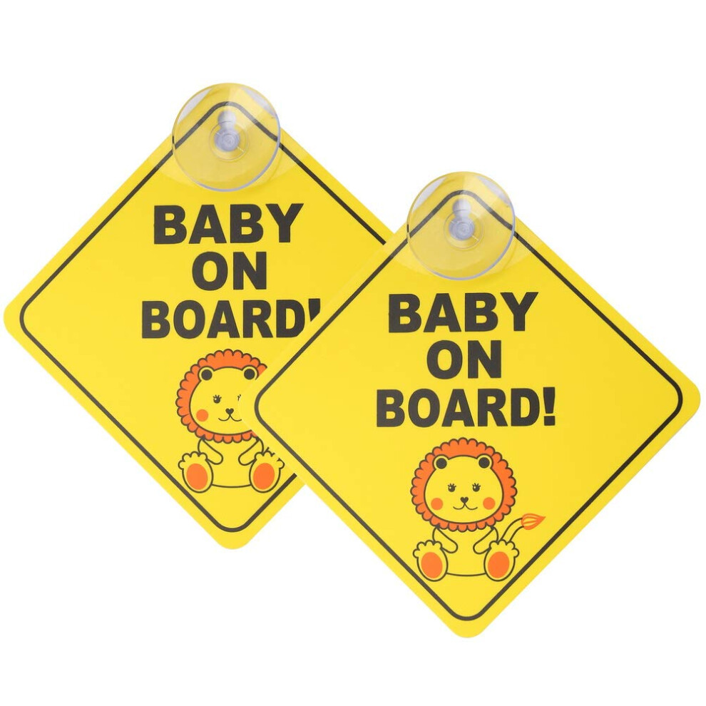 Kuou 2 Pcs Baby On Board Car Warning, Baby On Board Sticker