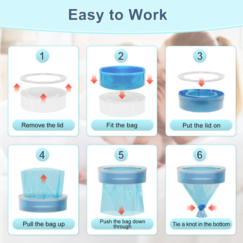 15 Pack Nappy Bin Refill, Diaper Bin Pail Disposal Bags 4.5m 2