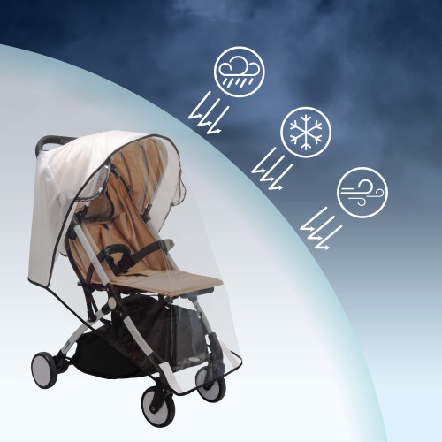 Bemece Universal Rain Cover for Pushchair Stroller Buggy Pra 2