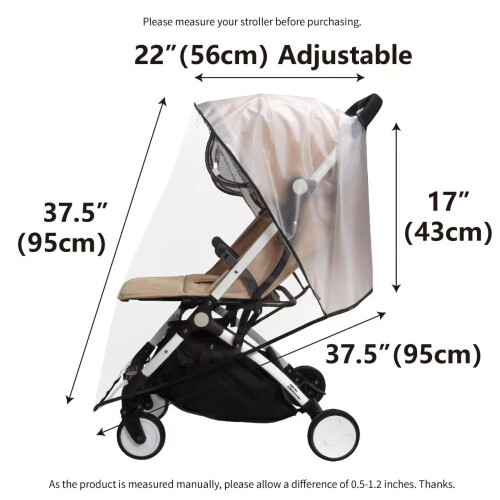 Bemece Universal Rain Cover for Pushchair Stroller Buggy Pra 1