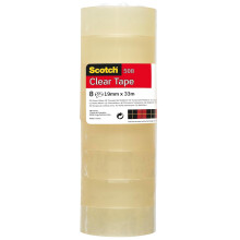 Scotch Transparent Tape, 8 Rolls (19 mm x 33 m) - General Purpose