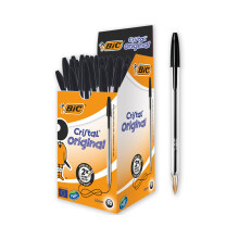 BIC Cristal Original Smudge Free Ballpoint Pens, Ideal for School,