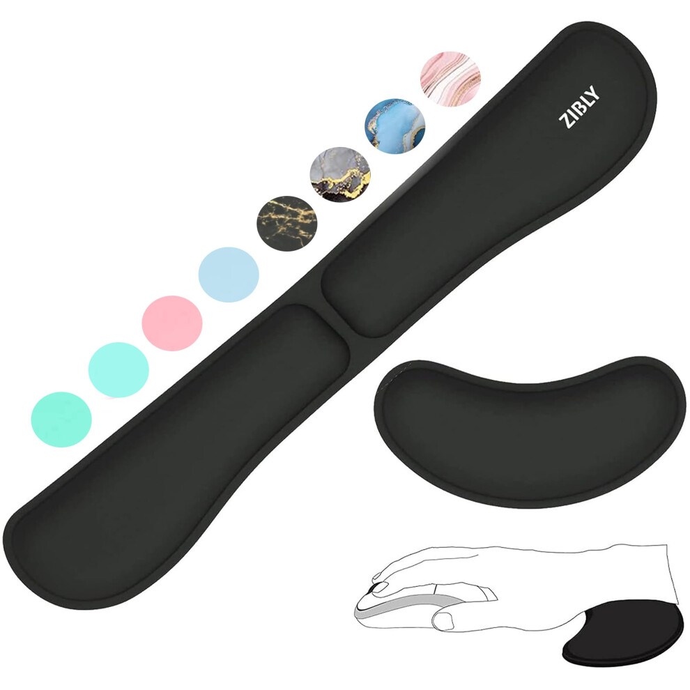 Zibly Wrist Rest Keyboard And Mouse Set - Non-Slip Ergonomic Wrist 7044369193600