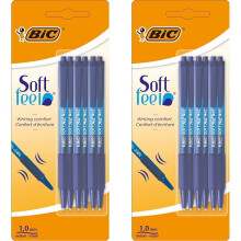 Bic Soft Feel Ballpoint Pens, Retractable Pens, Ideal for School and