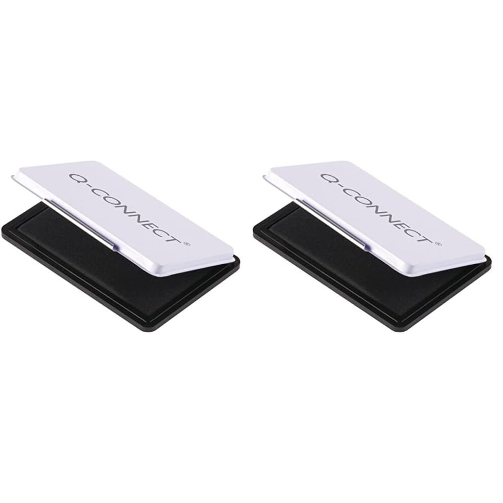 Q-Connect Medium Stamp Pad Black KF25211,110 x 70 cm (Pack of 2)-image-OPC-PK66X7X-NEW