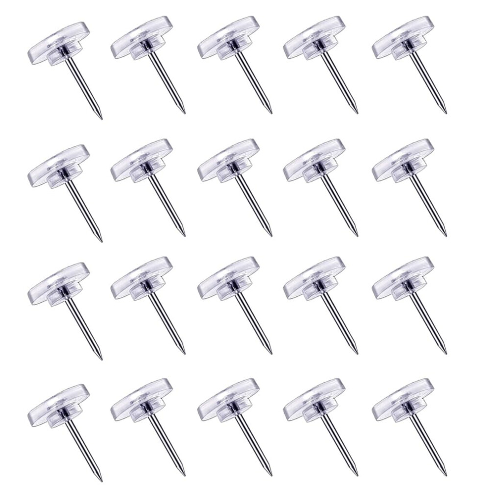Muuzll Clear Push Pins - 150Pcs Drawing Pins, Thumb Tacks For Cork, 4290643523875
